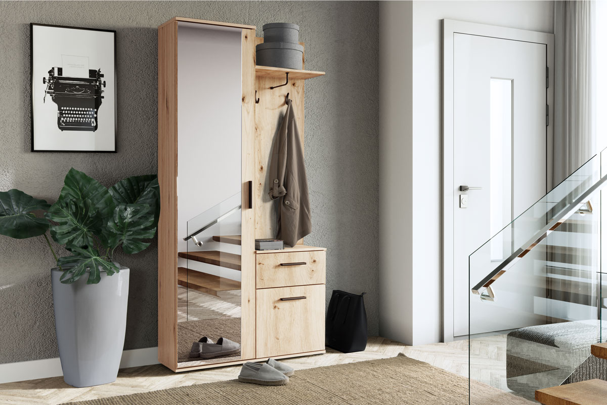 Garderoba z lustrem Lux do nowoczesnego przedpokoju