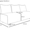 Kanapa z funkcją spania sofa rozkładana Santi - Thumbnail Image 9