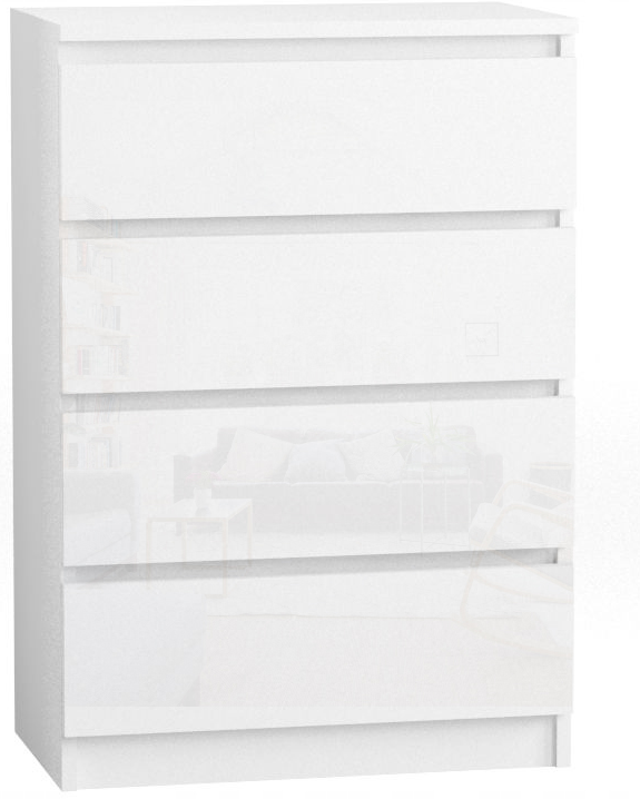 komoda 80/4 biały mat połysk