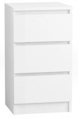 Komoda 40 cm 3 szuflady biała