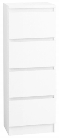 Komoda 40 cm 4 szuflady biała