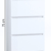Komoda 50 cm 3 szuflady biała - wymiary
