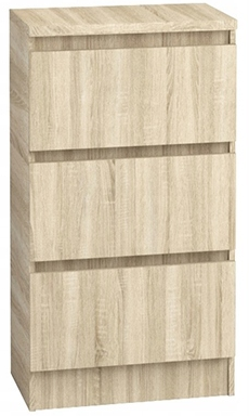 Komoda 50 cm 3 szuflady Sonoma
