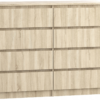 Komoda 120 cm 8 szuflad sonoma