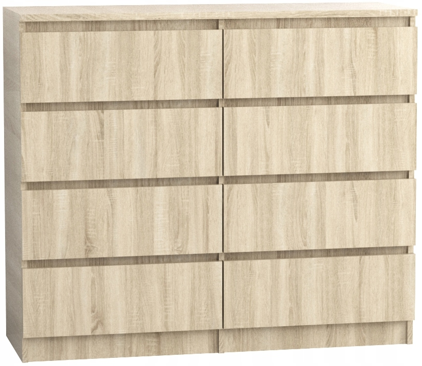 Komoda 120 cm 8 szuflad sonoma