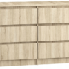 Komoda 140 cm 6 szuflad sonoma