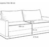 Kanapa z funkcją spania sofa z rozkładana sofa z bokami Poso - Thumbnail Image 8