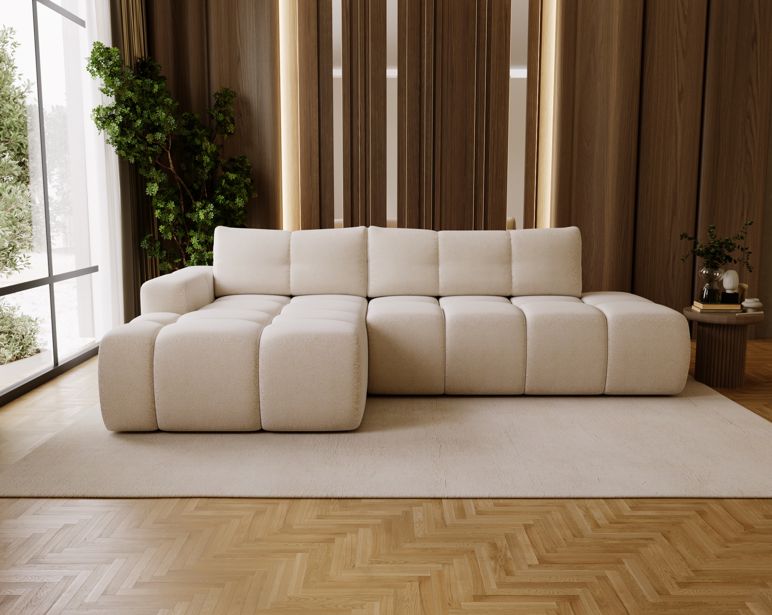 Narożnik z funkcją spania w kształcie litery L Senso