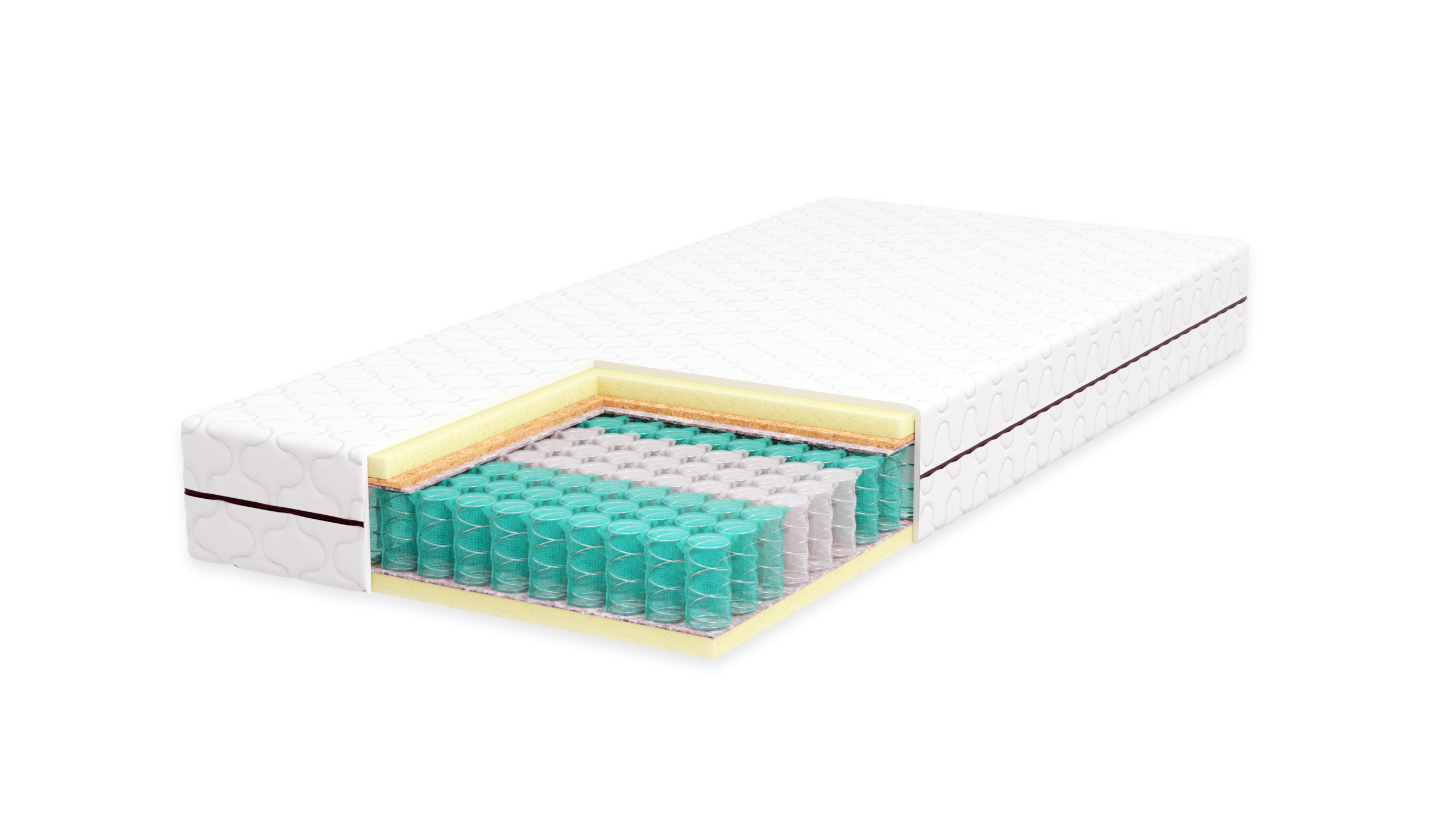 Materac multipocket 7 stref twardości z kokosem 180x200