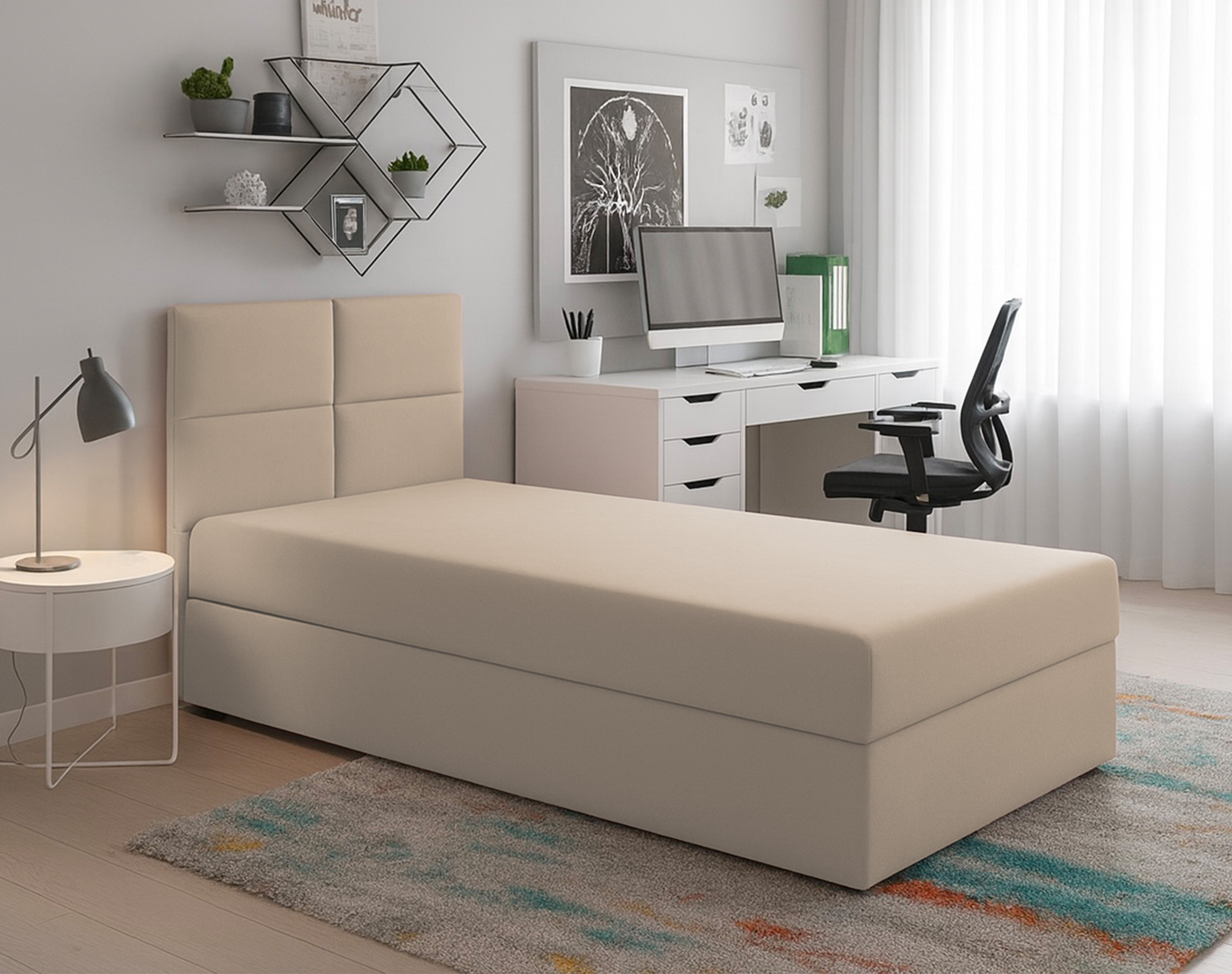 Tapczan jednoosobowy łóżko na sprężynach 80x200 Verto
